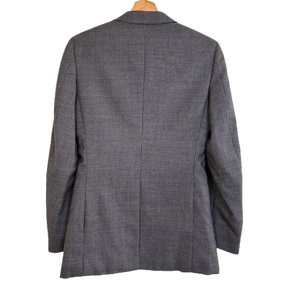 Indochino Mens Slim Houndstooth Wool Blazer Jacket Size 34 Career Formal - Picture 2 of 12